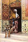 Rudolf Ernst Canvas Paintings - The Pasha's Favourite Tiger